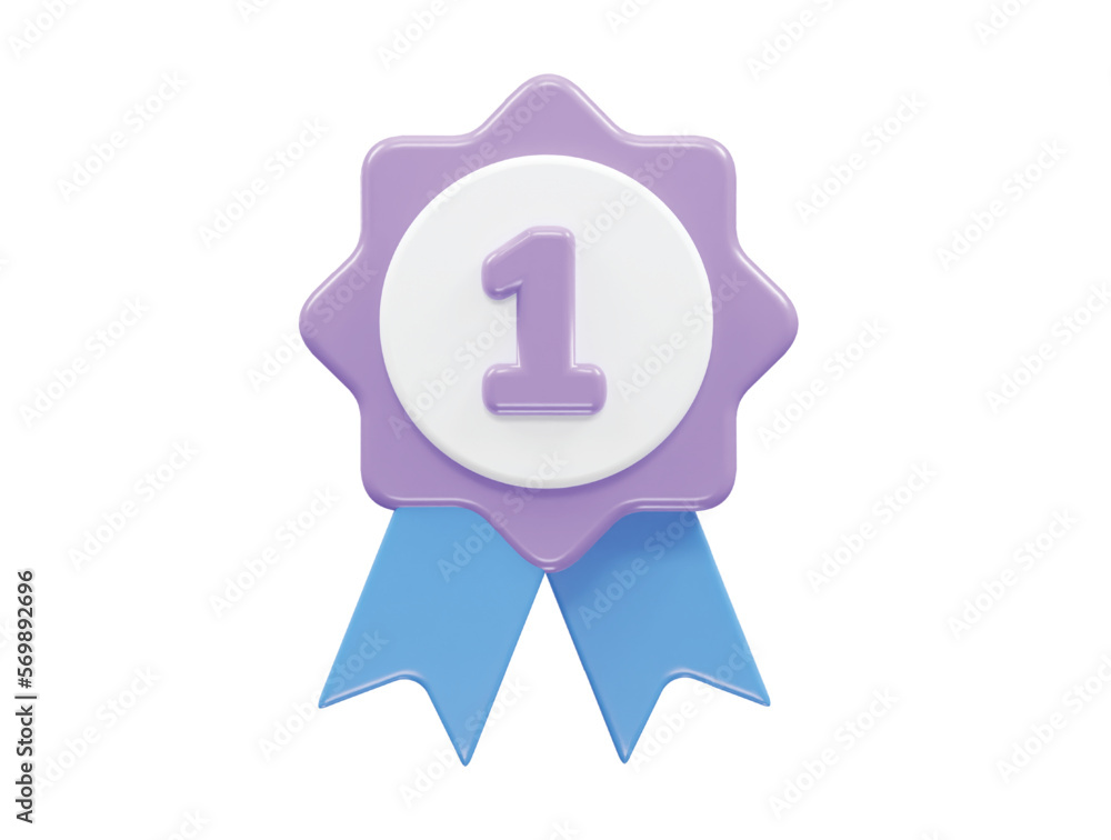 Medal icon 3d rendering vector illustration element Medal icon 3d rendering vector illustration element