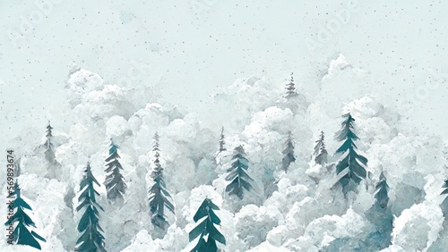 Snow infographic background. Advertising, Business communication board poster, banner, backdrop, presentation. Generative AI