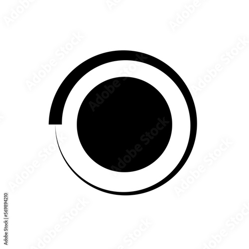 circular button with minimum to maximum indicator icon symbol vector illustration 