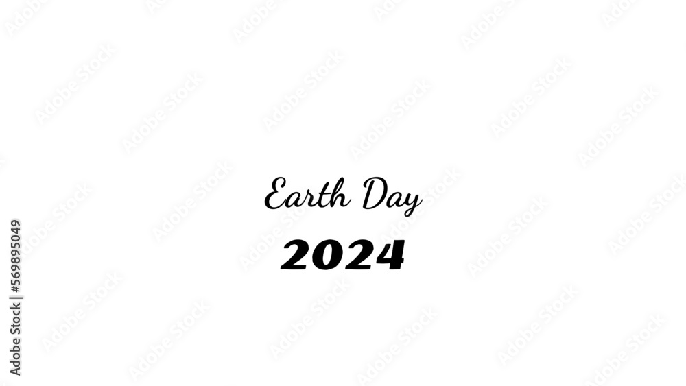 Earth Day wish typography with transparent background Earth Day wish typography with transparent background