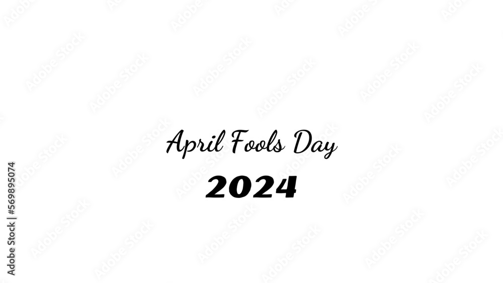April Fools Day wish typography with transparent background