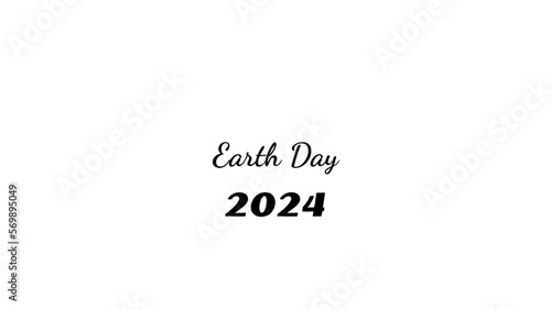 Earth Day wish typography with transparent background