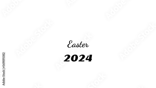 Easter wish typography with transparent background