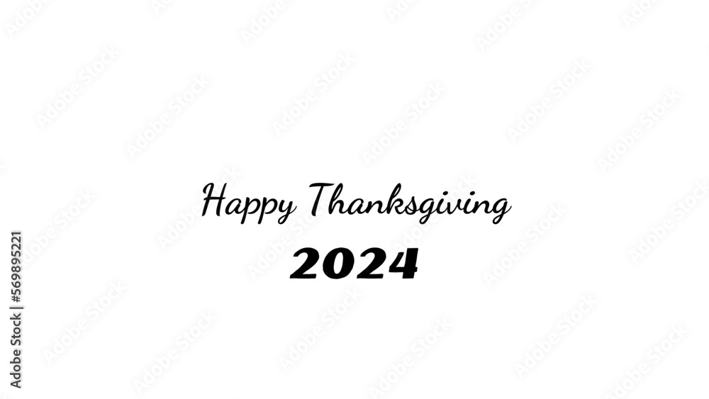 Happy Thanksgiving wish typography with transparent background Happy Thanksgiving wish typography with transparent background