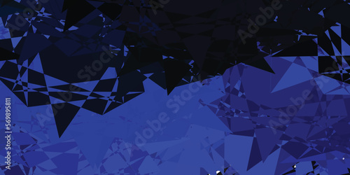 Dark Blue, Green vector background with polygonal forms.