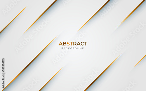 abstract white diagonal stripe with golden line shadow and light luxury texture background. eps10 vector