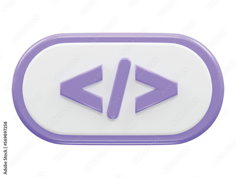Html icon 3d rendering vector illustration Html icon 3d rendering vector illustration