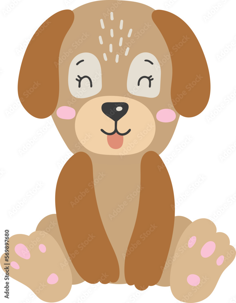 Obraz premium Dog animal isolted vector, Cute Animal dog, Farm Clipart, Portrait animal vector, Baby animal element