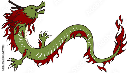 年賀状：辰年　2023年　干支　龍　ドラゴン　イラスト　お正月　新年