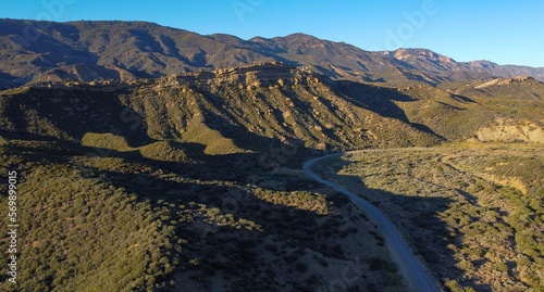 Aerial View of Highway 33, Los Padres National Forest near Ojai