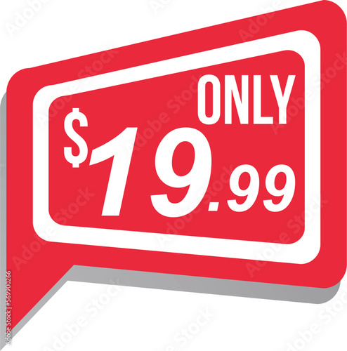 $19.99 price tag nineteen ninety nine.
