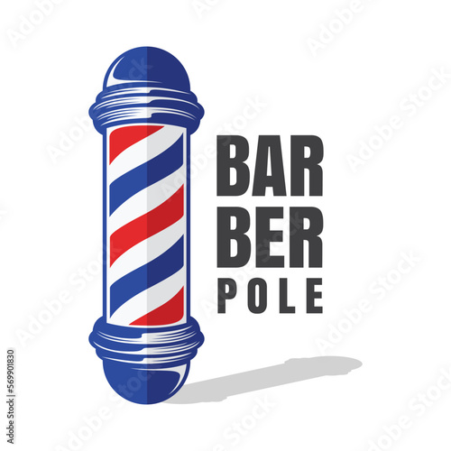 Barber Shop pole creative design. Babershop pole icon. Vector illustration.