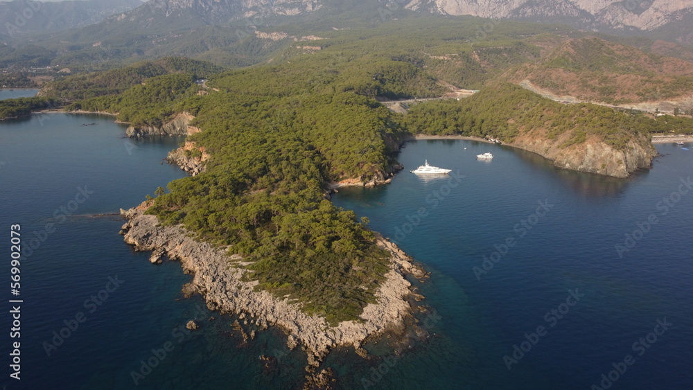 A bay Cennet Koyu view from a drone. 