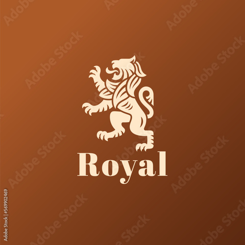 Lion heraldic logo
