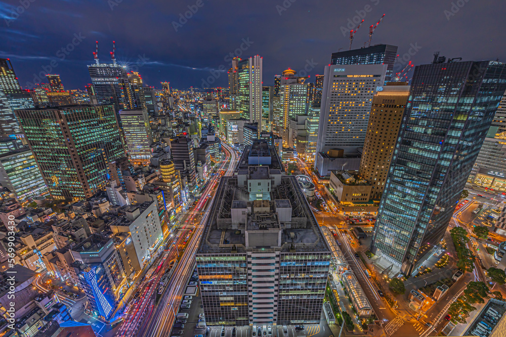 Naklejka premium 都市夜景