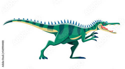 Cartoon Baryonyx carnivore dinosaur cute character