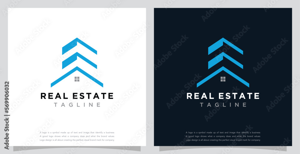 Real estate logo design template with a line shape design vector illustration building or real estate icon symbol creative. Real estate logo design template with a line shape design vector illustration building or real estate icon symbol creative.