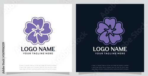 ector dentist logo with flower and dental silhouette vector illustration