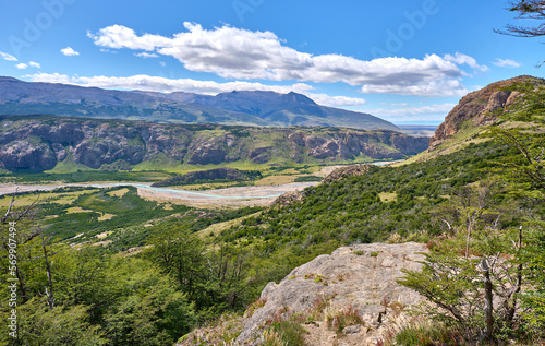 view of the valley in el chalten, patagonia argentina