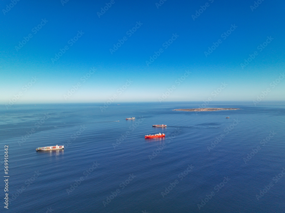 Fototapeta premium Table mountain - Robben island - Tableview