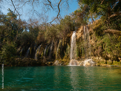 beautiful waterfall in the forest