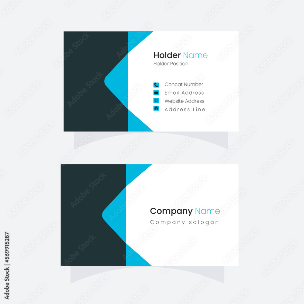 Naklejka premium Double-sided creative business card template