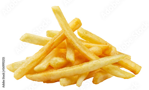 Fotografia Heap of tasty potato fries cut out