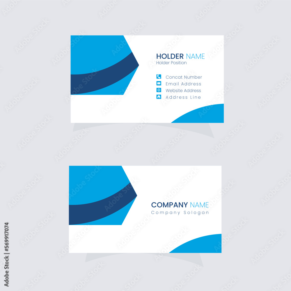 Double-sided creative business card template Double-sided creative business card template
