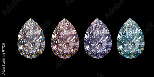 Obraz na płótnie diamonds on black background w salonie