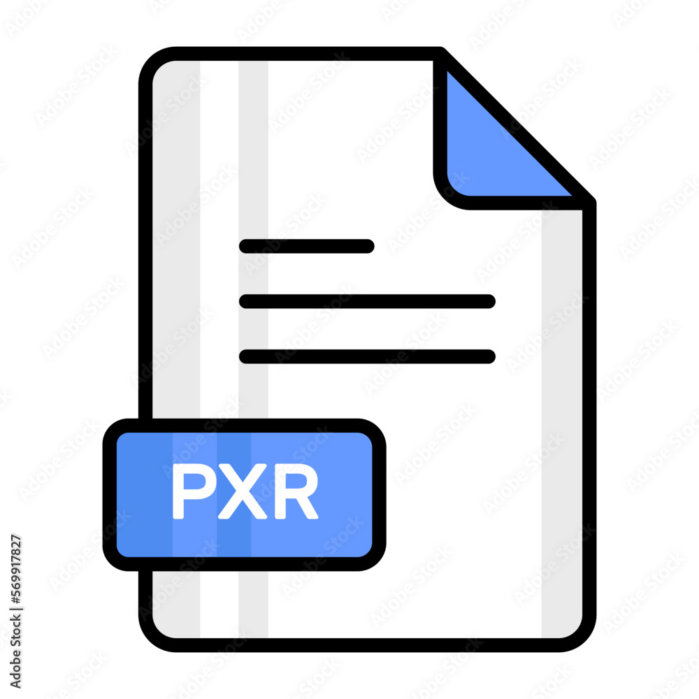 An amazing vector icon of PXR file, editable design An amazing vector icon of PXR file, editable design