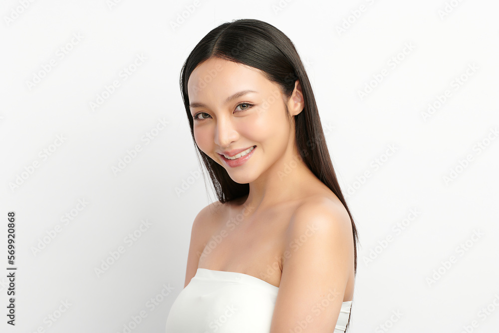 Beautiful young asian woman with clean fresh skin on white background, Face care, Facial treatment, Cosmetology, beauty and spa, Asian women portrait. Beautiful young asian woman with clean fresh skin on white background, Face care, Facial treatment, Cosmetology, beauty and spa, Asian women portrait.