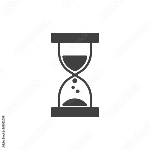 hourglass icon isolated flat design vector illustration.
