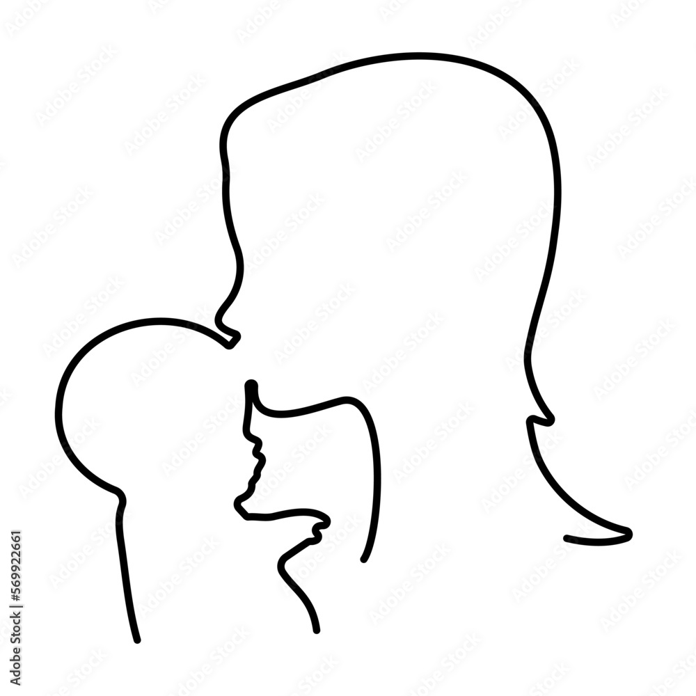 mothers day icon on white background, vector illustration. mothers day icon on white background, vector illustration.
