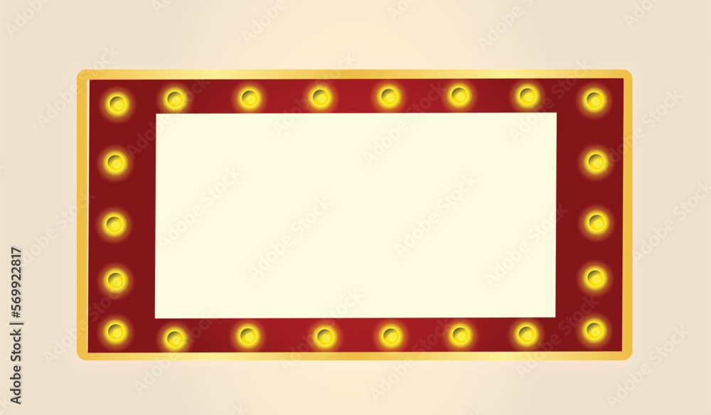 Marquee Light Board Sign Vector Marquee Light Board Sign Vector