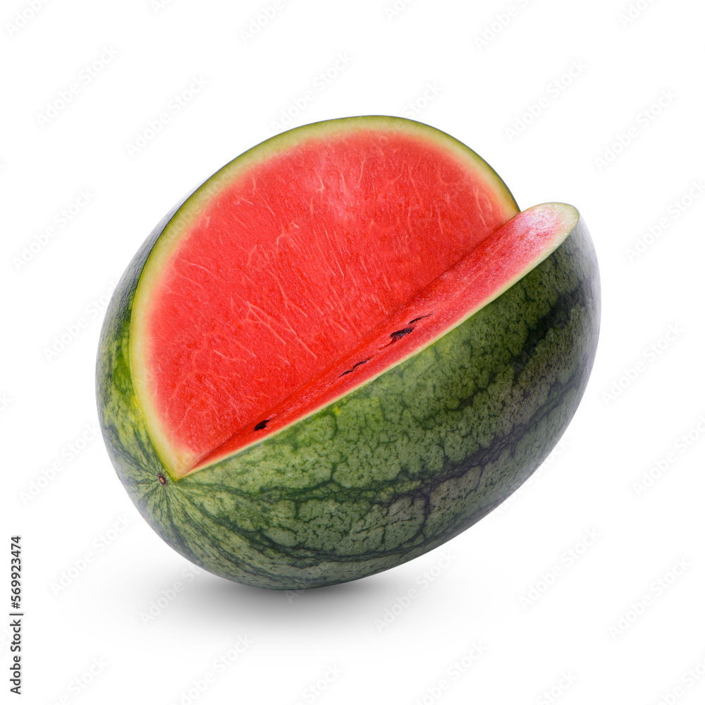 Watermelon sliced isolated on white bakground Watermelon sliced isolated on white bakground