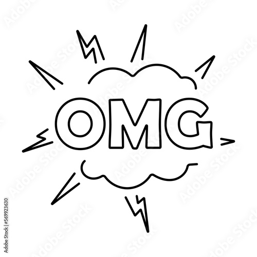 omg icon on white background, vector illustration.