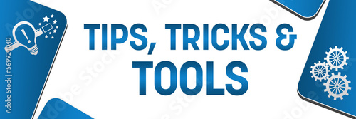 Tips Tricks And Tools Blue Rounded Squares Left Right Symbols 