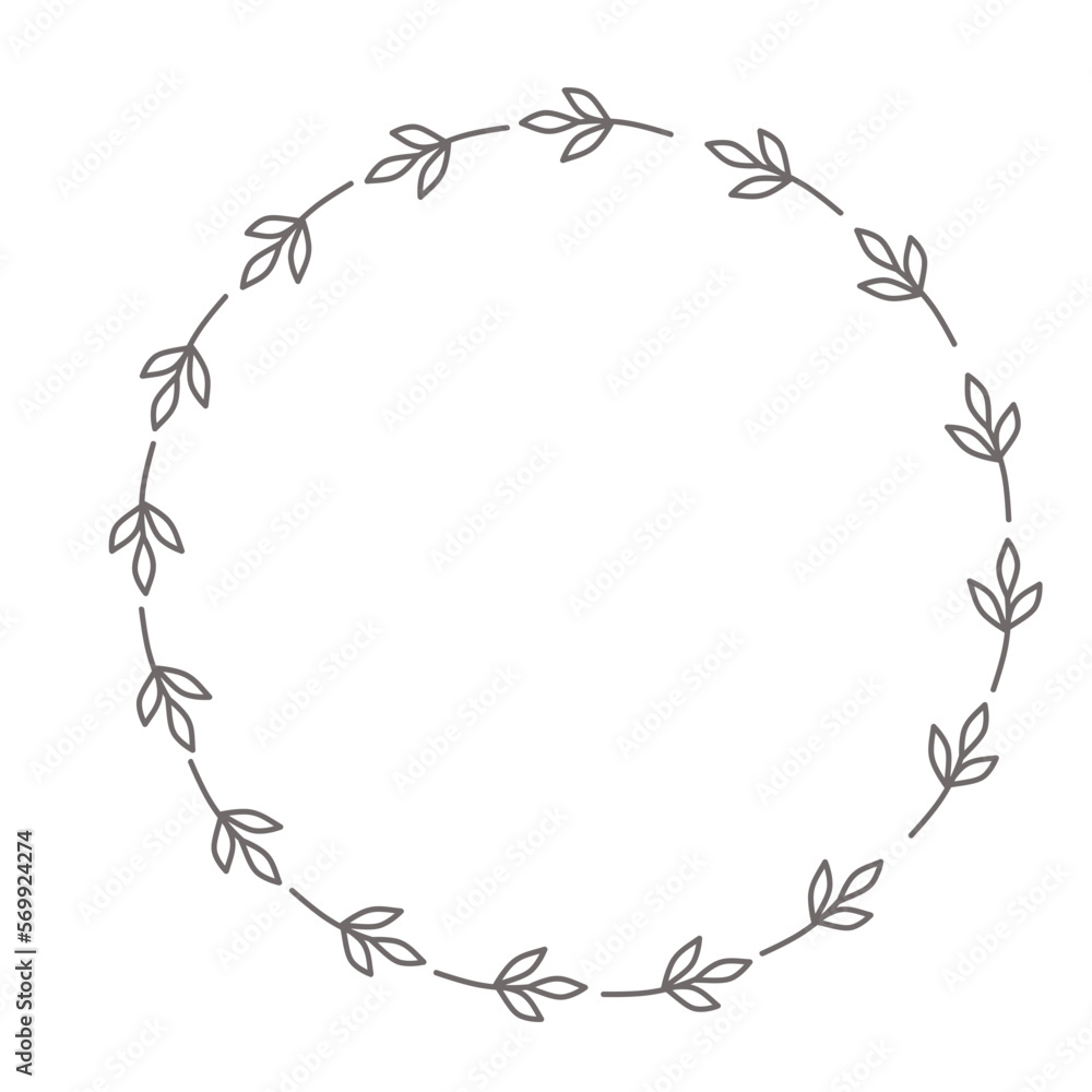 Circle frame leaves Circle frame leaves
