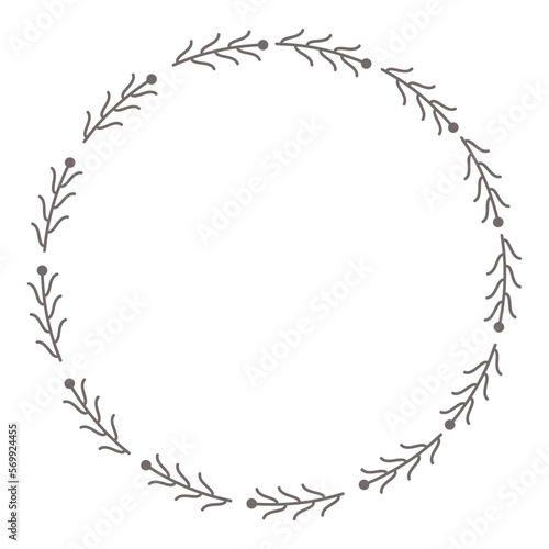 Flower frame leaf circle