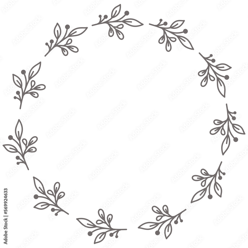 Flower frame leaf circle Flower frame leaf circle