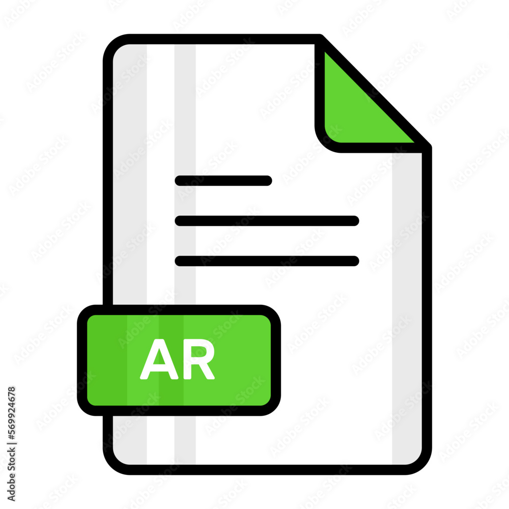 An amazing vector icon of AR file, editable design An amazing vector icon of AR file, editable design