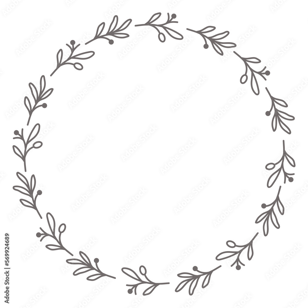 Circle frame leaves Circle frame leaves