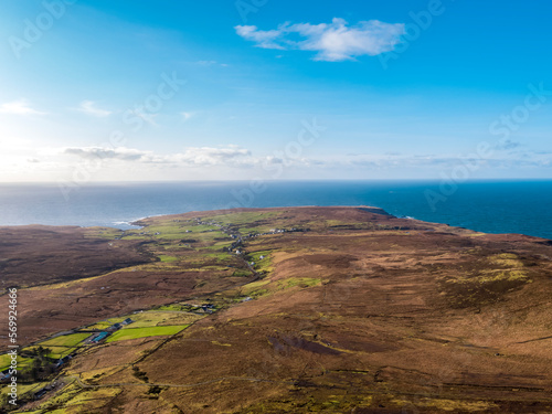 Aerial view of Glencolumbkille in County Donegal, Republic of Irleand