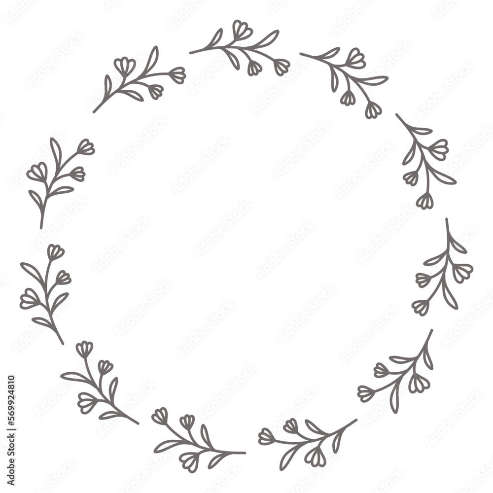 Flower frame leaf circle Flower frame leaf circle
