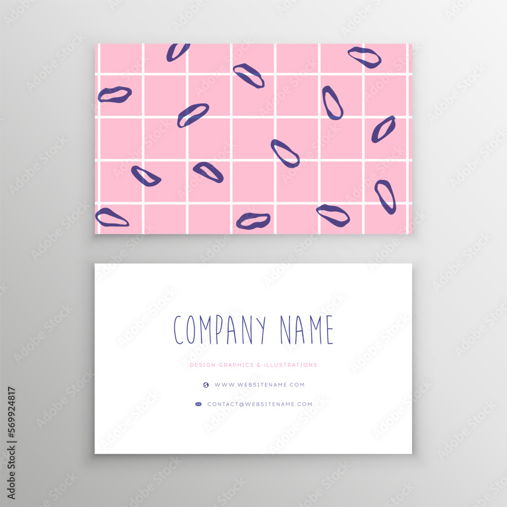 Fototapeta premium Business card vector template with abstract background. Creative modern design