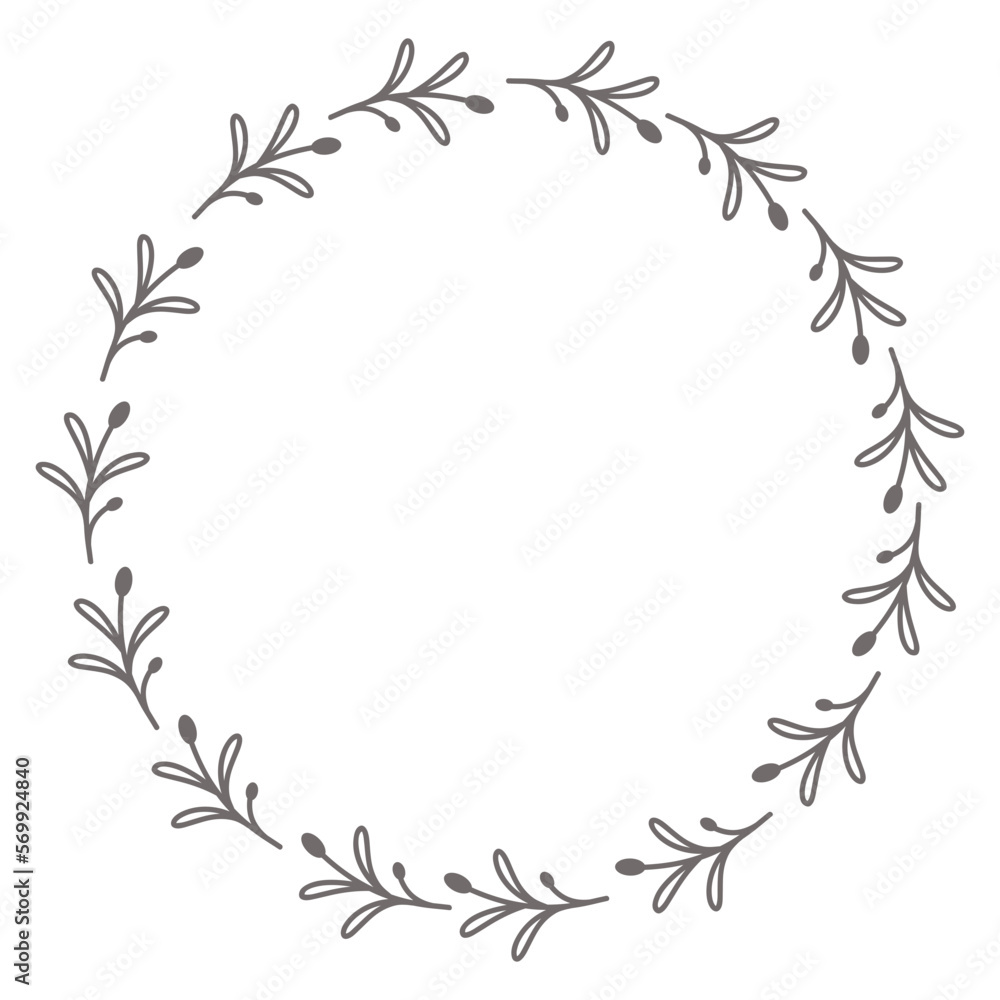 Circle frame leaves Circle frame leaves