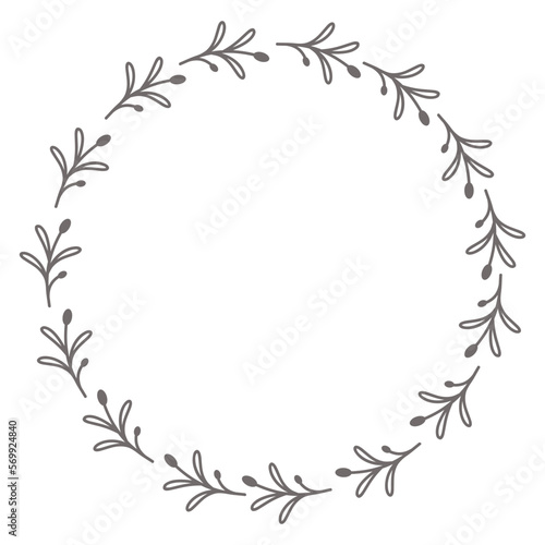 Circle frame leaves 