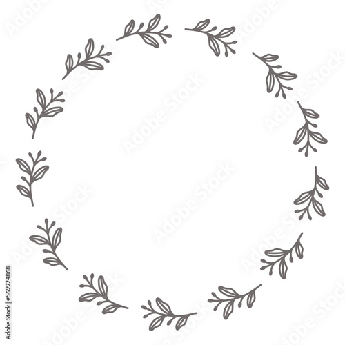Circle frame leaves 