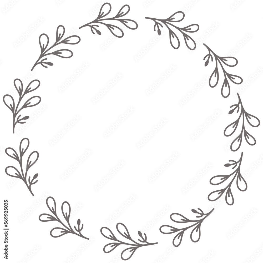 Circle frame leaves Circle frame leaves