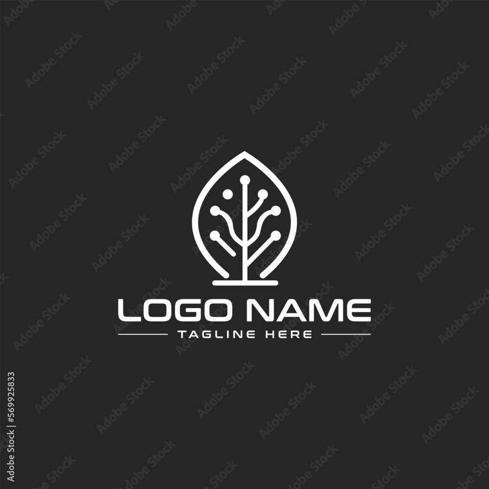 Fototapeta premium Leaf logo design icon designs